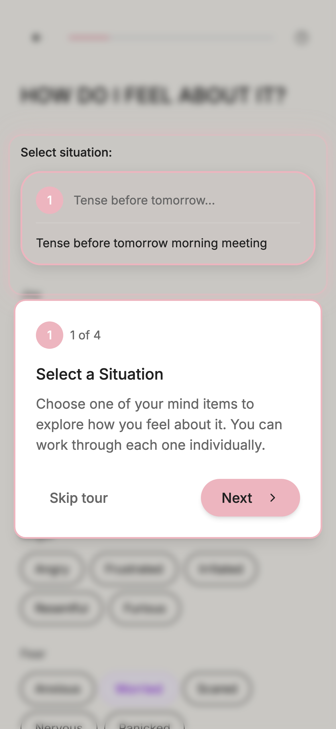 02 — Daily flow: Select a Situation