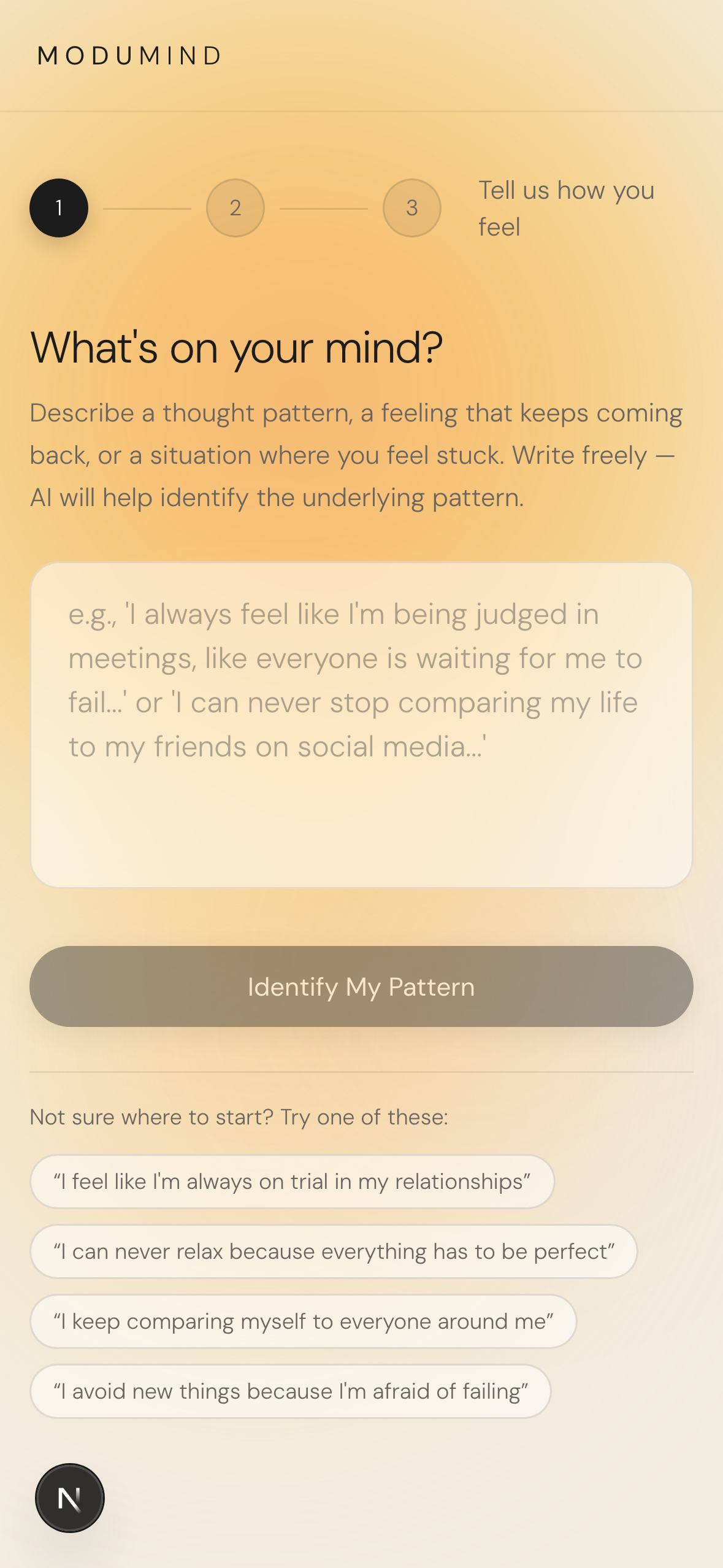 02 — Pattern intake