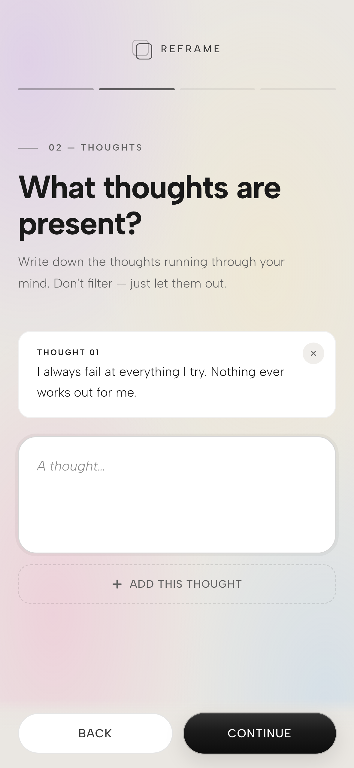 02 — Surface the thought